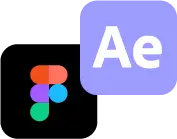 Figma and After Effects logos